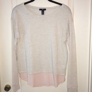 gap tan & pink sweater